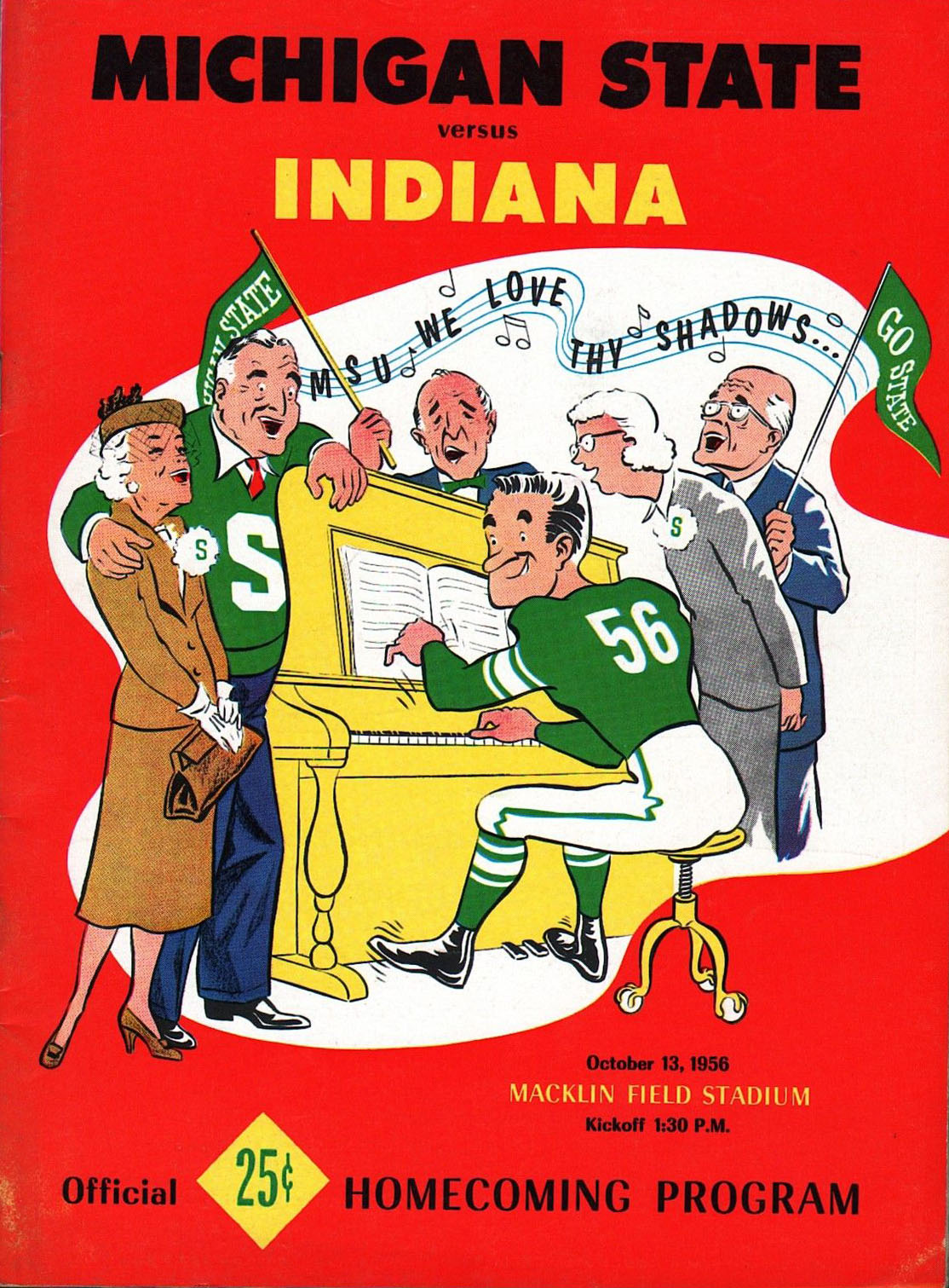 Michigan State Spartans vs. Indiana Hoosiers (October 13, 1956)