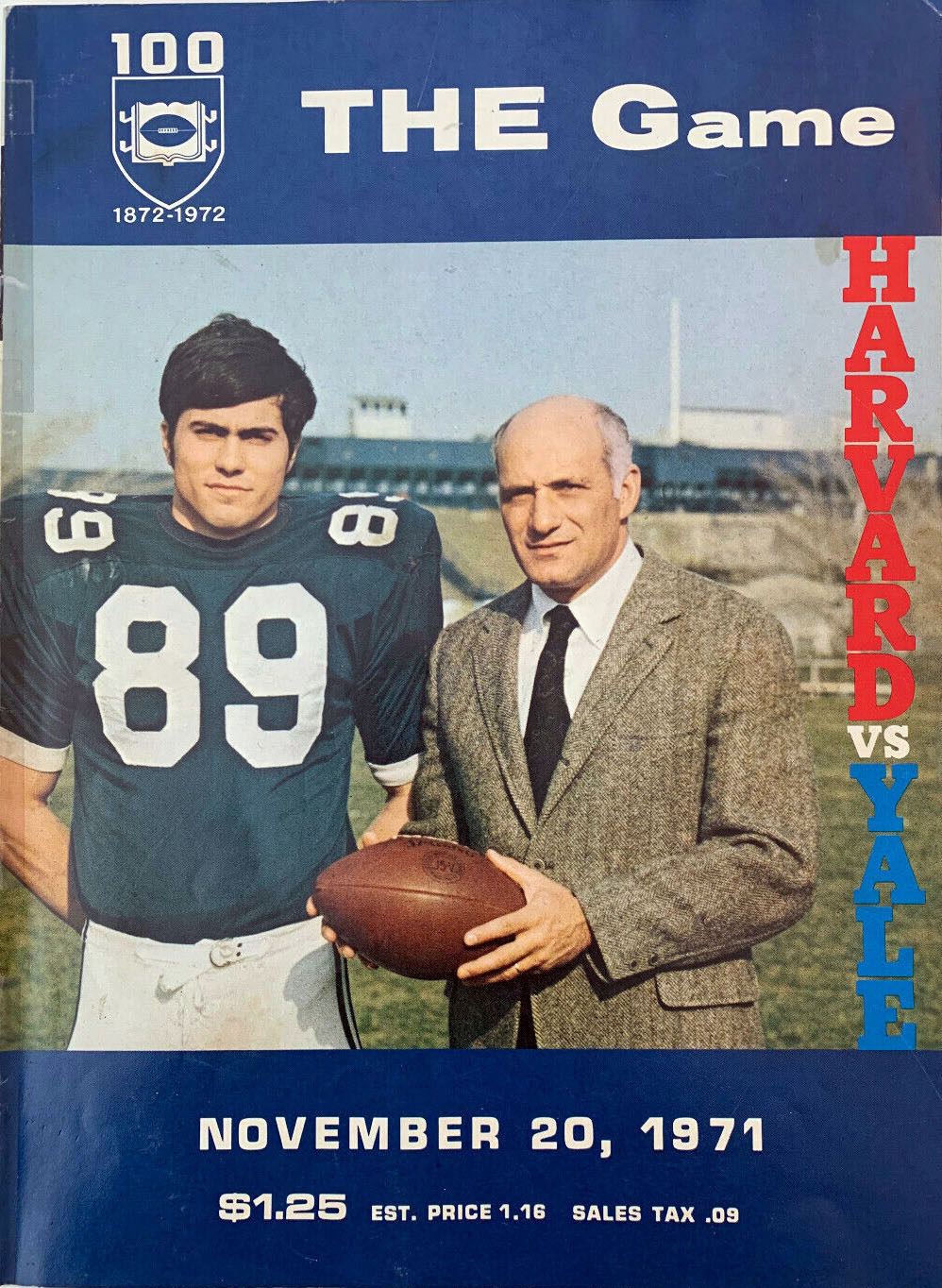 Yale Bulldogs vs. Harvard Crimson (November 20, 1971)