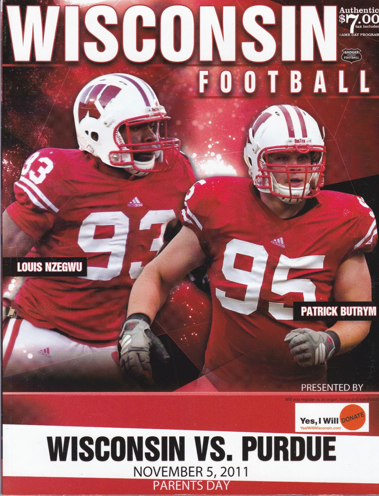 Wisconsin Badgers vs. Purdue Boilermakers (November 5, 2011)