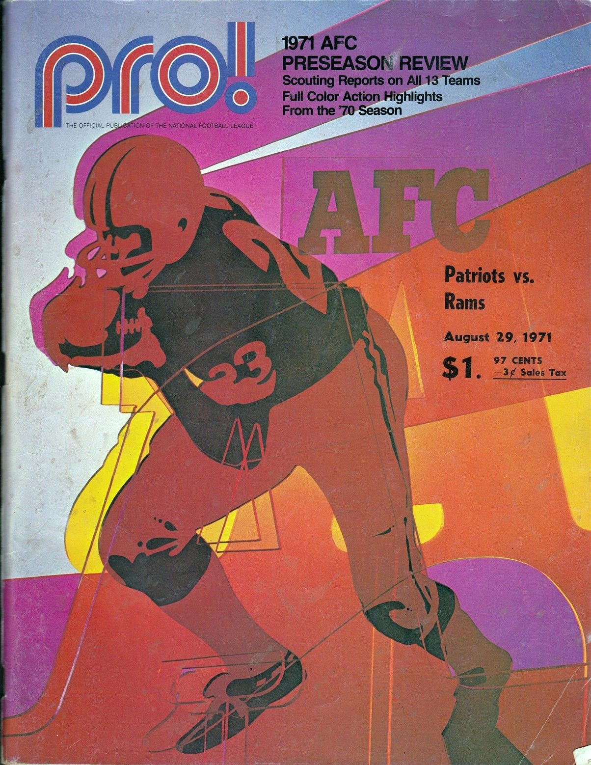 New England Patriots vs. Los Angeles Rams (August 29, 1971)