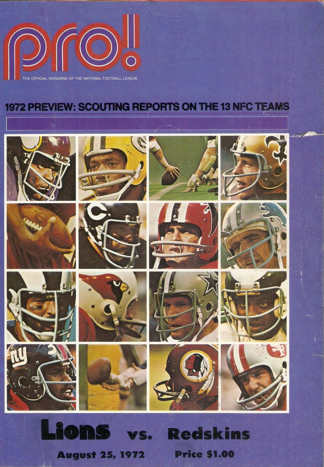 Detroit Lions vs. Washington Redskins (August 25, 1972)