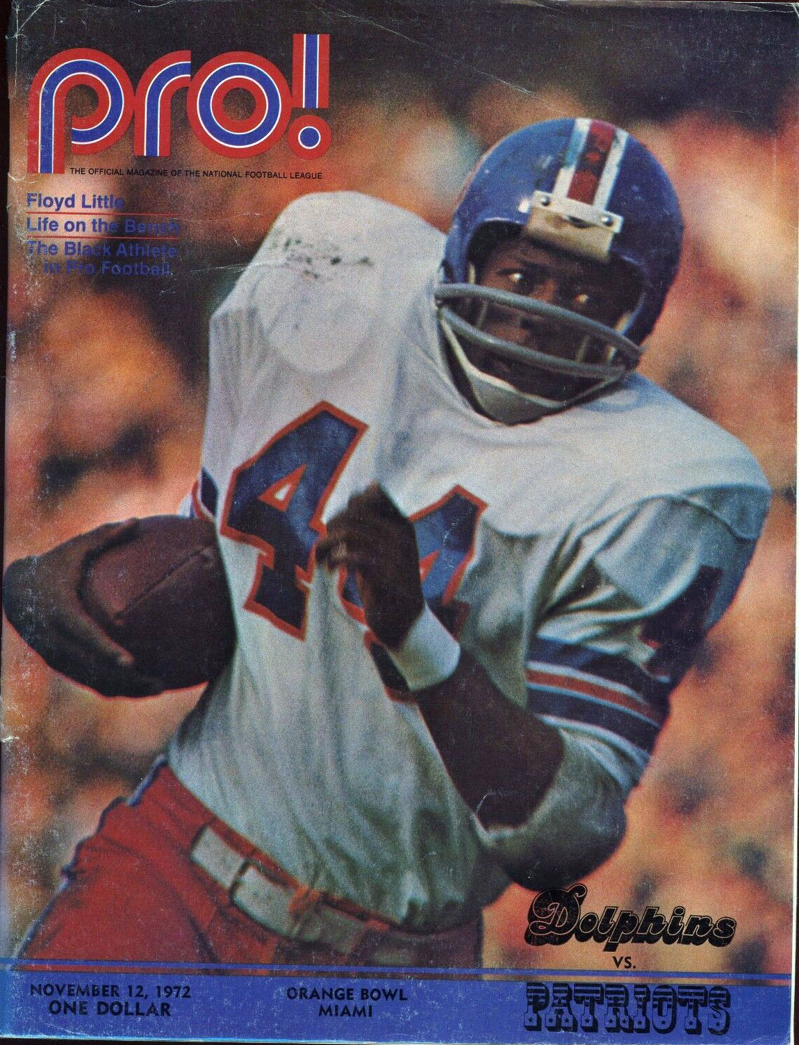 Miami Dolphins vs. New England Patriots (November 12, 1972)