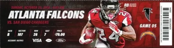 Atlanta Falcons vs. San Diego Chargers (October 23, 2016)