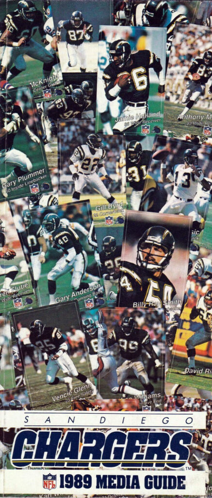 1989 San Diego Chargers media guide