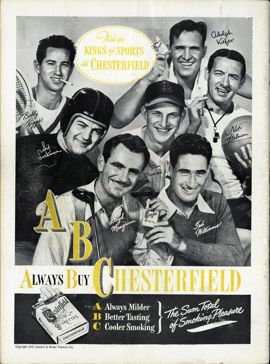 1947 Chesterfield Cigarettes Advertisement