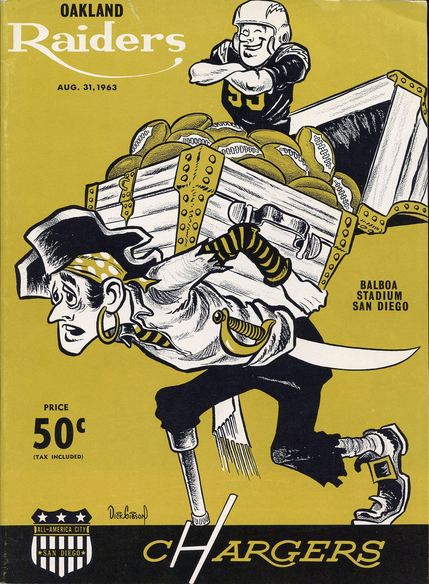 San Diego Chargers vs. Oakland Raiders (August 31, 1963)