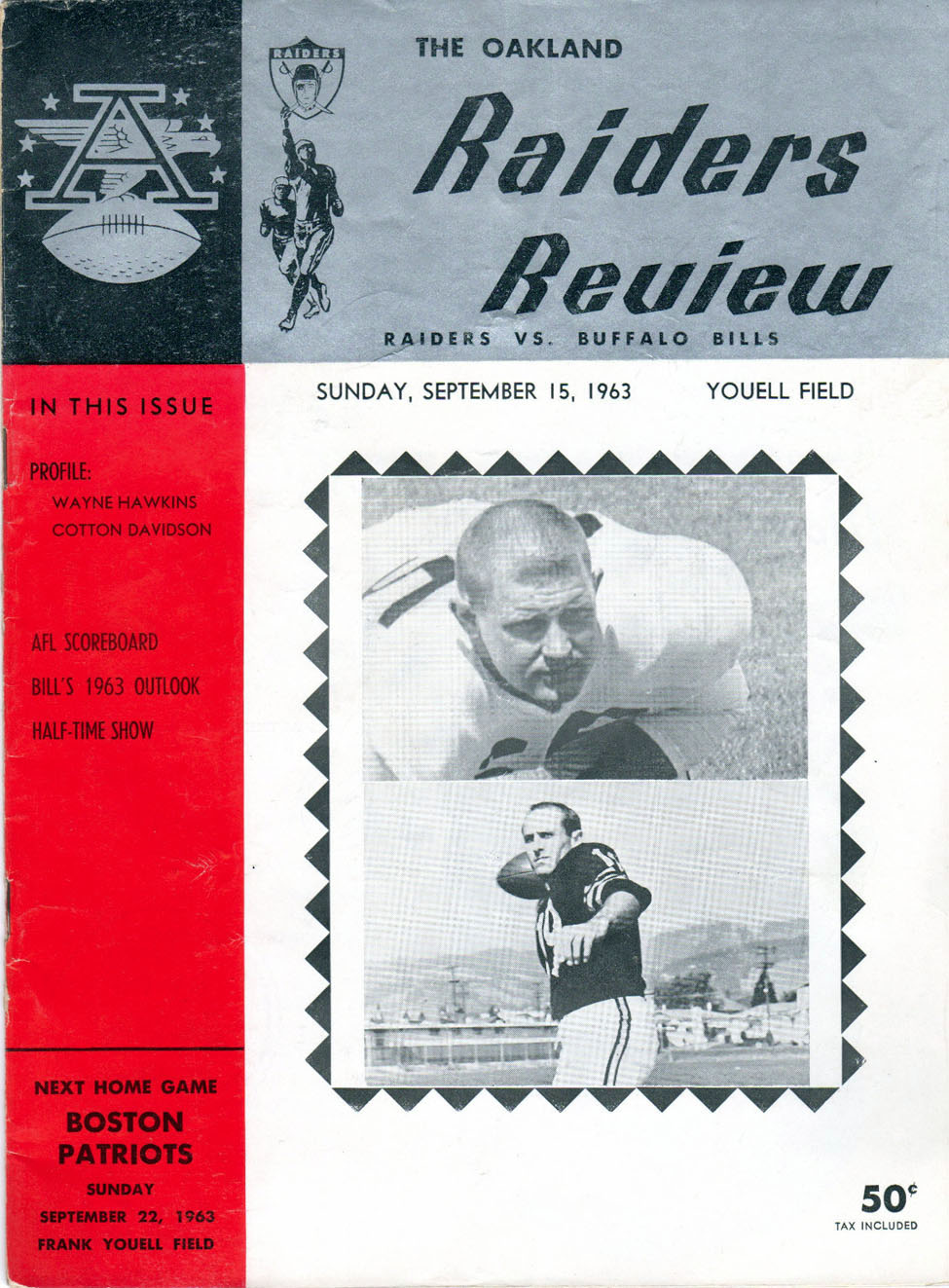 Oakland Raiders vs. Buffalo Bills (September 15, 1963)