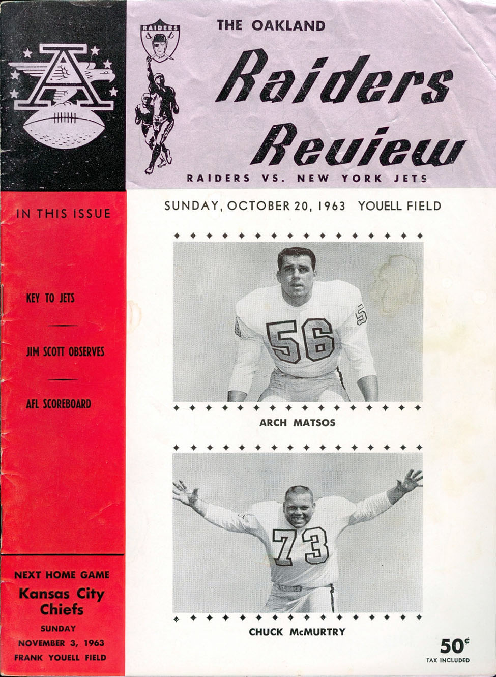 Oakland Raiders vs. New York Jets (October 20, 1963)
