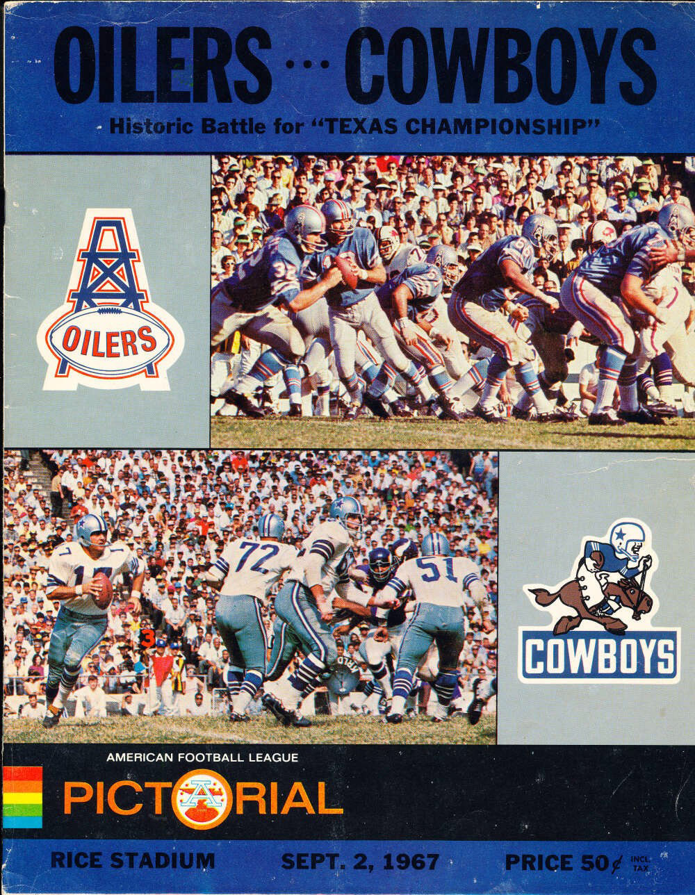 Houston Oilers vs. Dallas Cowboys (September 2, 1967)