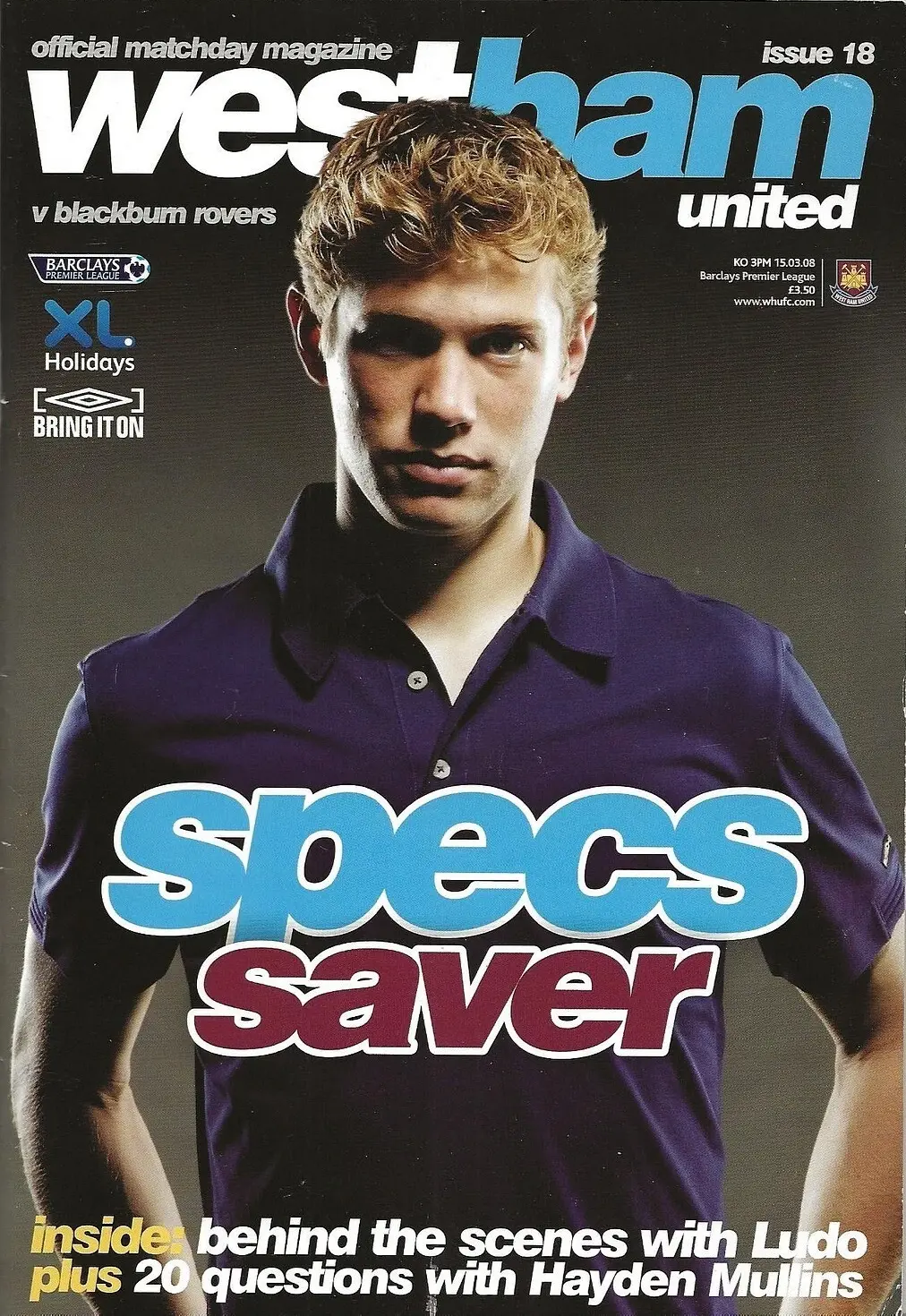 West Ham United vs. Blackburn Rovers (March 15, 2008)