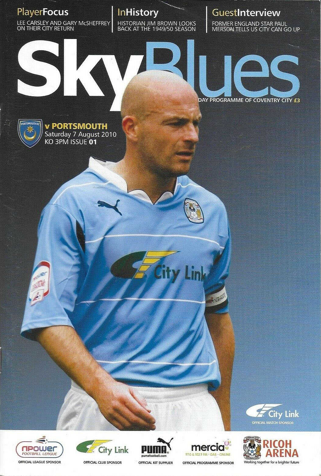 Coventry City vs. 	Portsmouth (August 7, 2010)