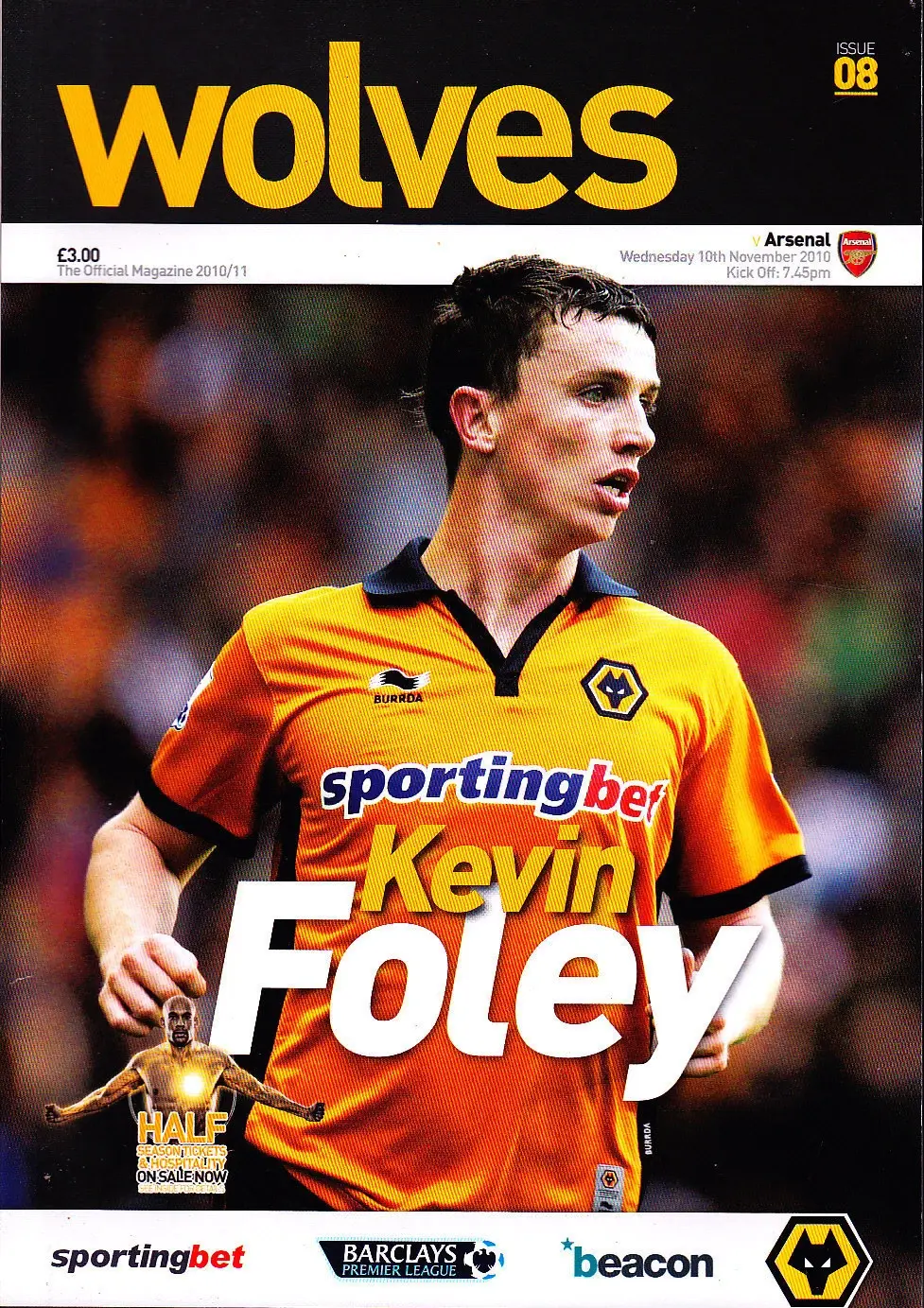 Wolverhampton Wanderers vs. Arsenal (November 10, 2010)