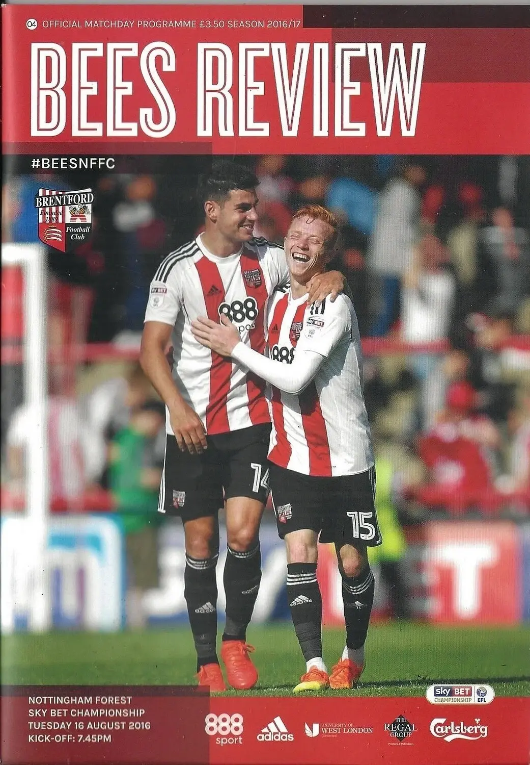 Brentford vs. Nottingham Forest (August 16, 2016)