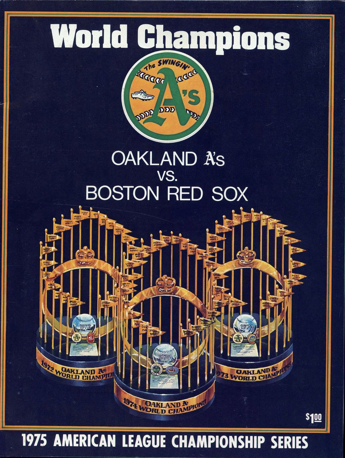 1975 Oakland Athletics ALCS program
