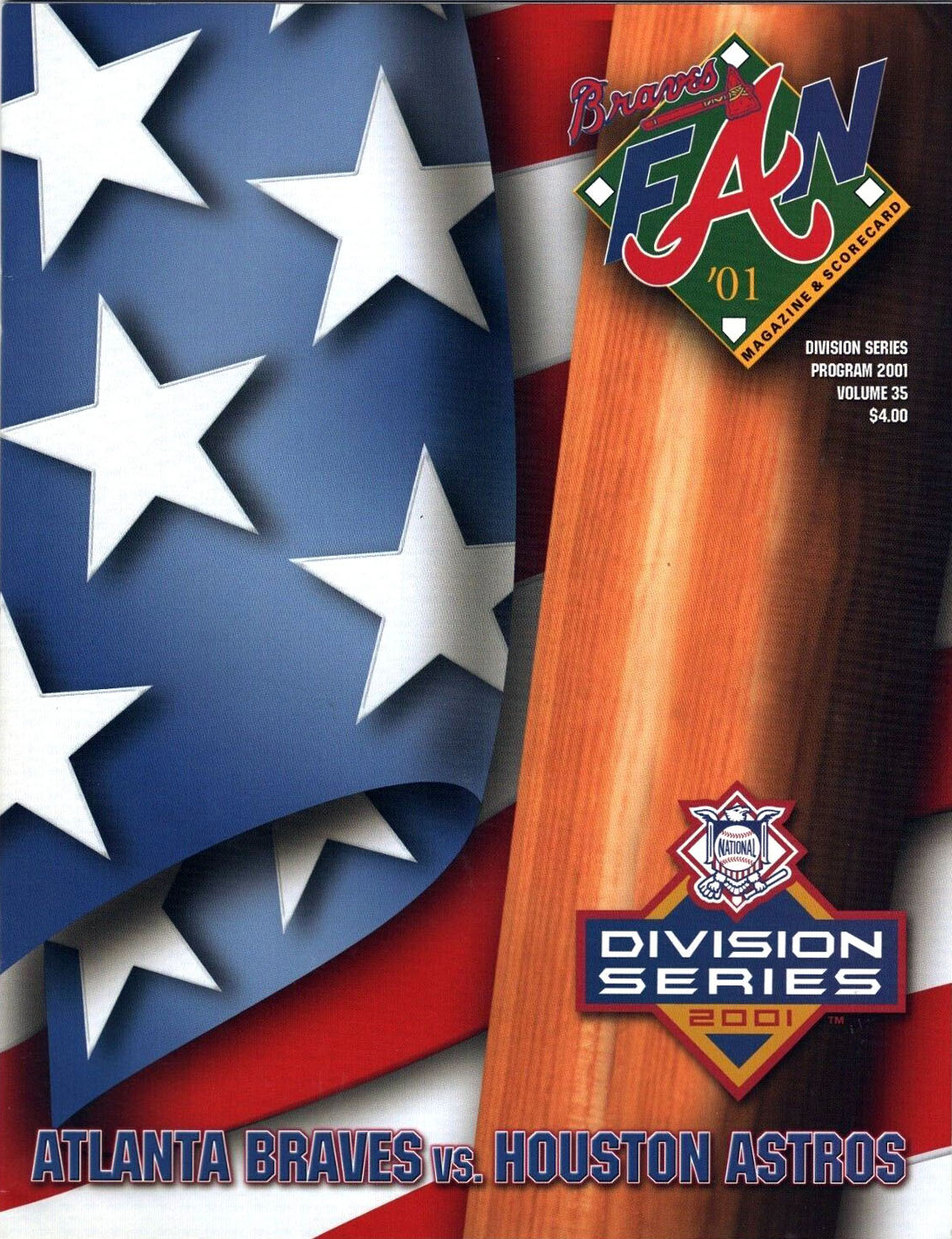 2001 Atlanta Braves NLDS program