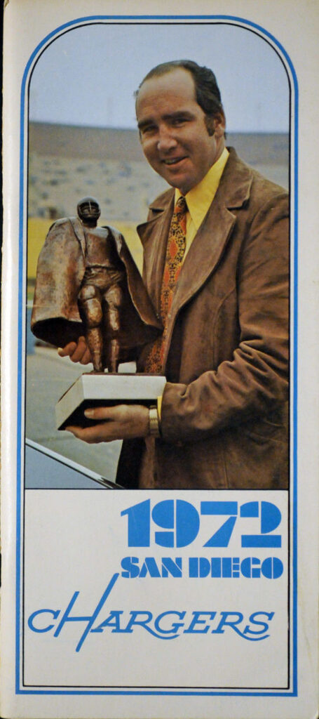 1972 San Diego Chargers media guide
