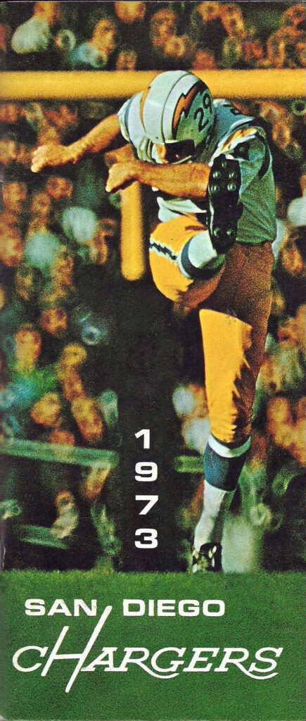 1973 San Diego Chargers media guide