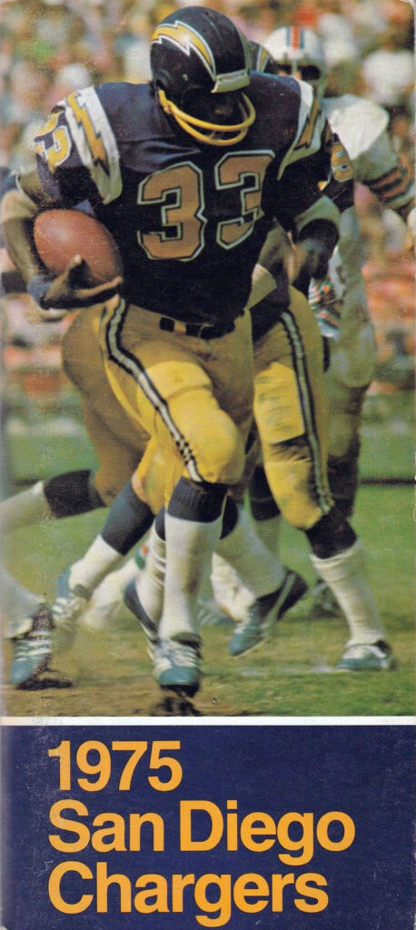 1975 San Diego Chargers media guide