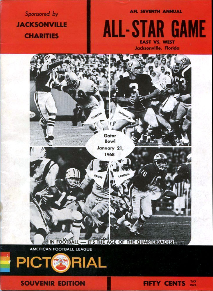 1968 AFL All-Star Game program