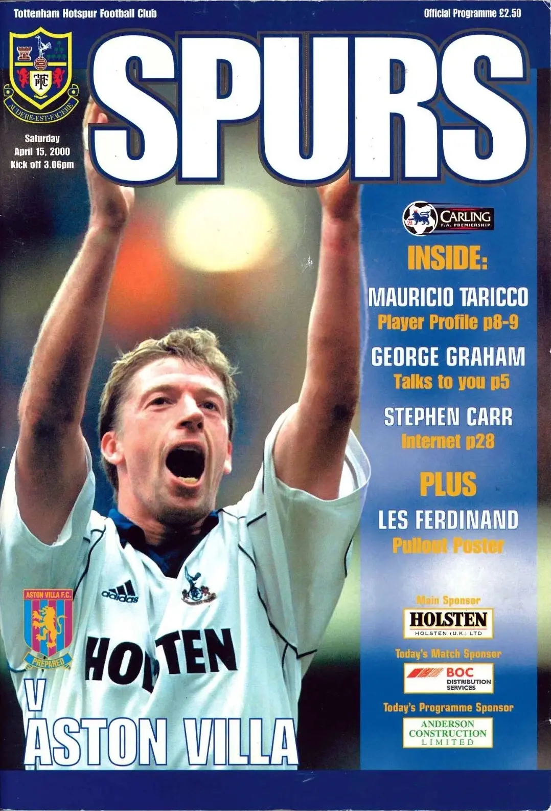 Tottenham Hotspur vs. Aston Villa (April 15, 2000)