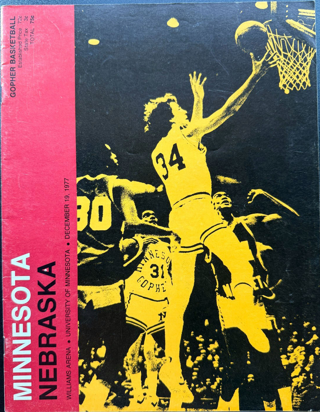 Minnesota Golden Gophers vs. Nebraska Cornhuskers (December 19, 1977)