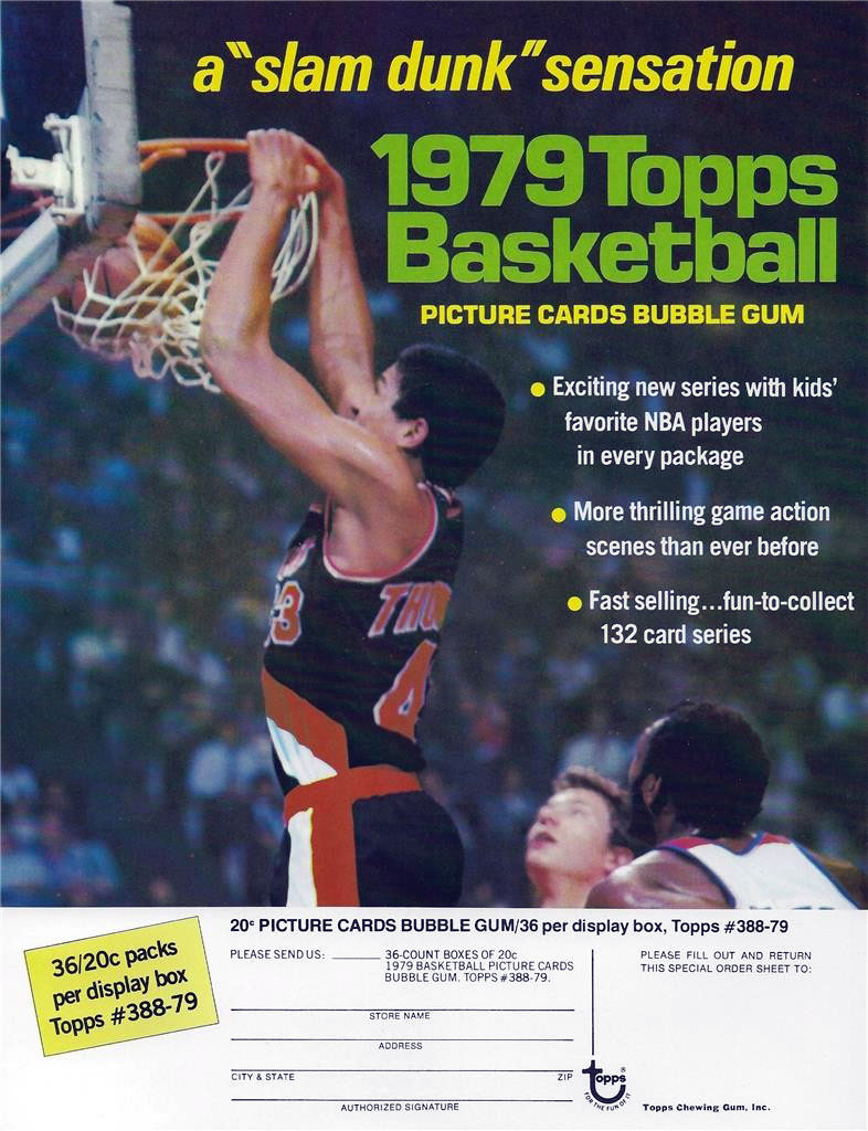 1979 Topps Basketball Card Advertisement