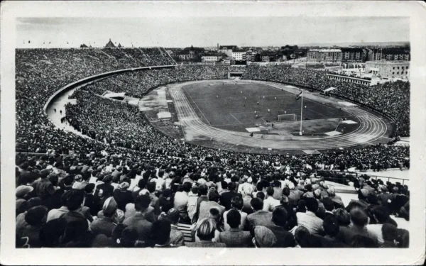 1954 Budapest Népstadion postcard