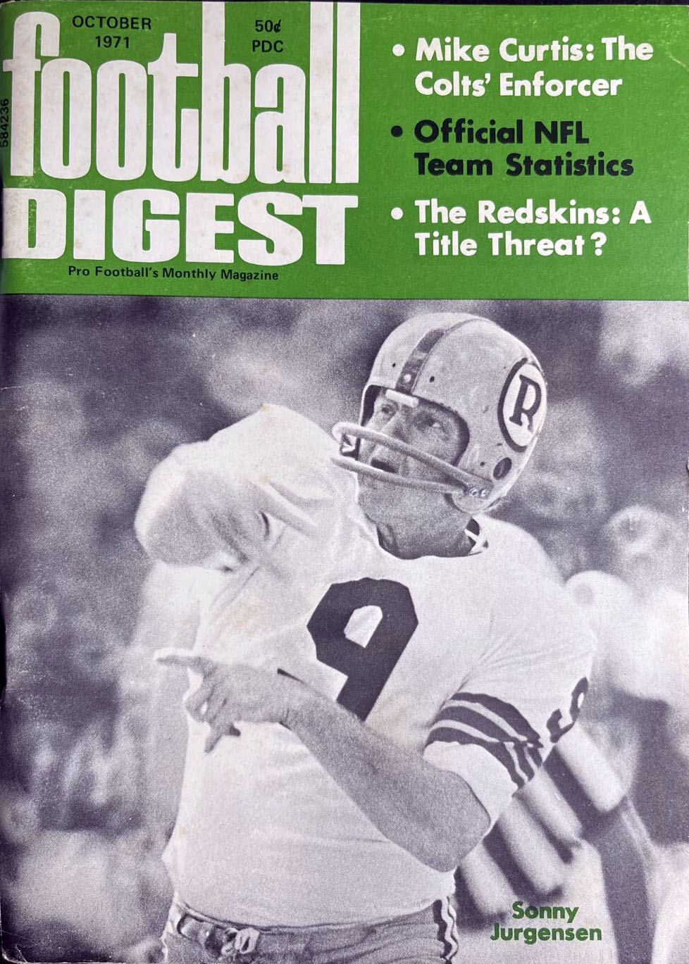 Pro Football Digest (October 1971) - Sonny Jurgensen