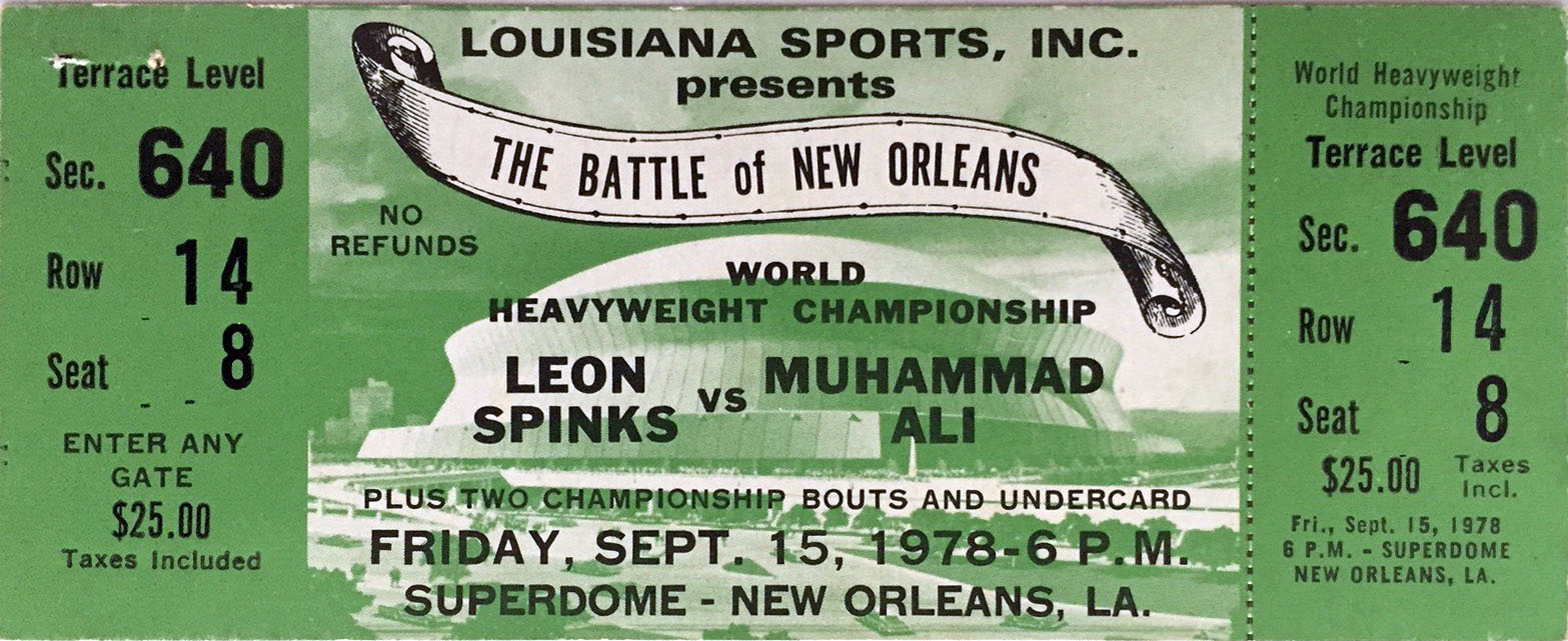 Leon Spinks vs. Muhammad Ali II ticket