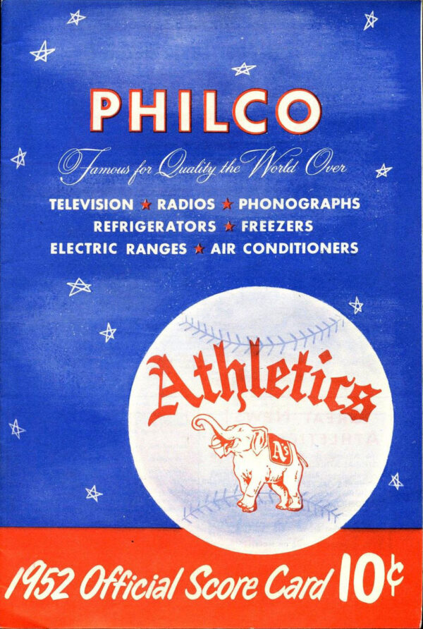 1952 Philadelphia Athletics program