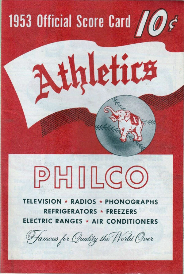 1953 Philadelphia Athletics program