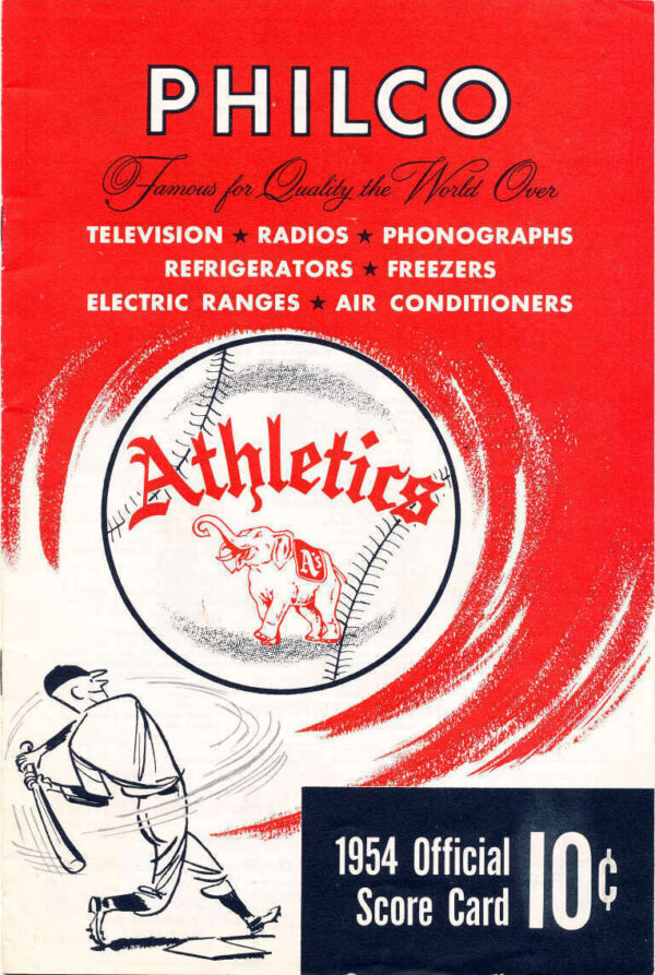1954 Philadelphia Athletics program