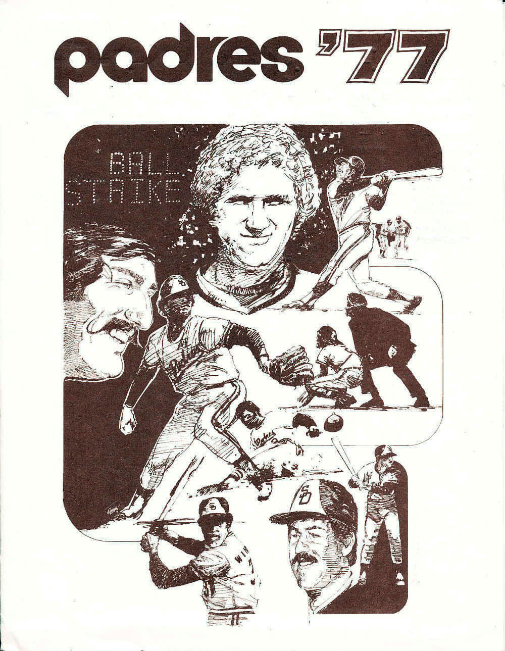 1977 San Diego Padres spring training program