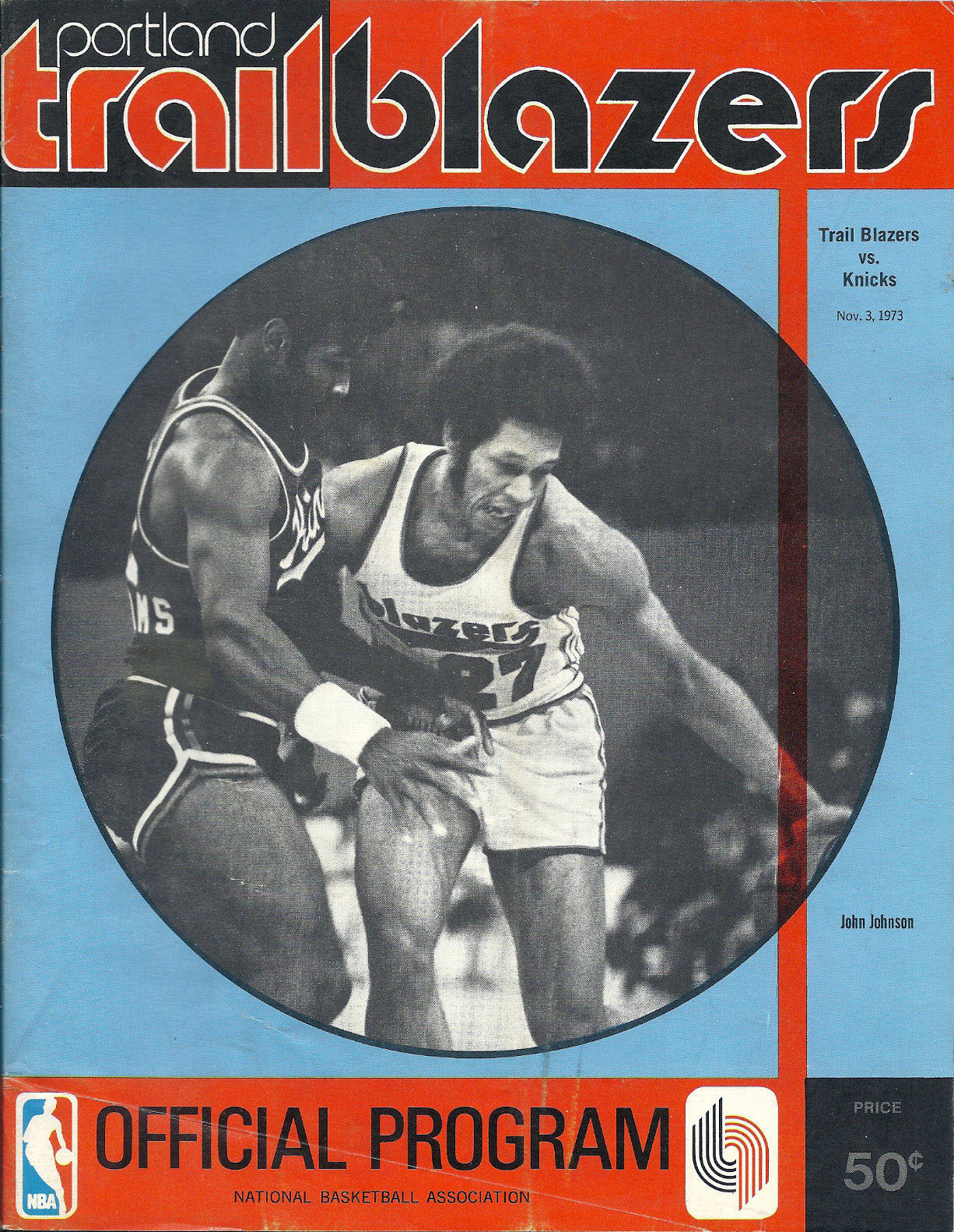 1973-74 Portland Trail Blazers program