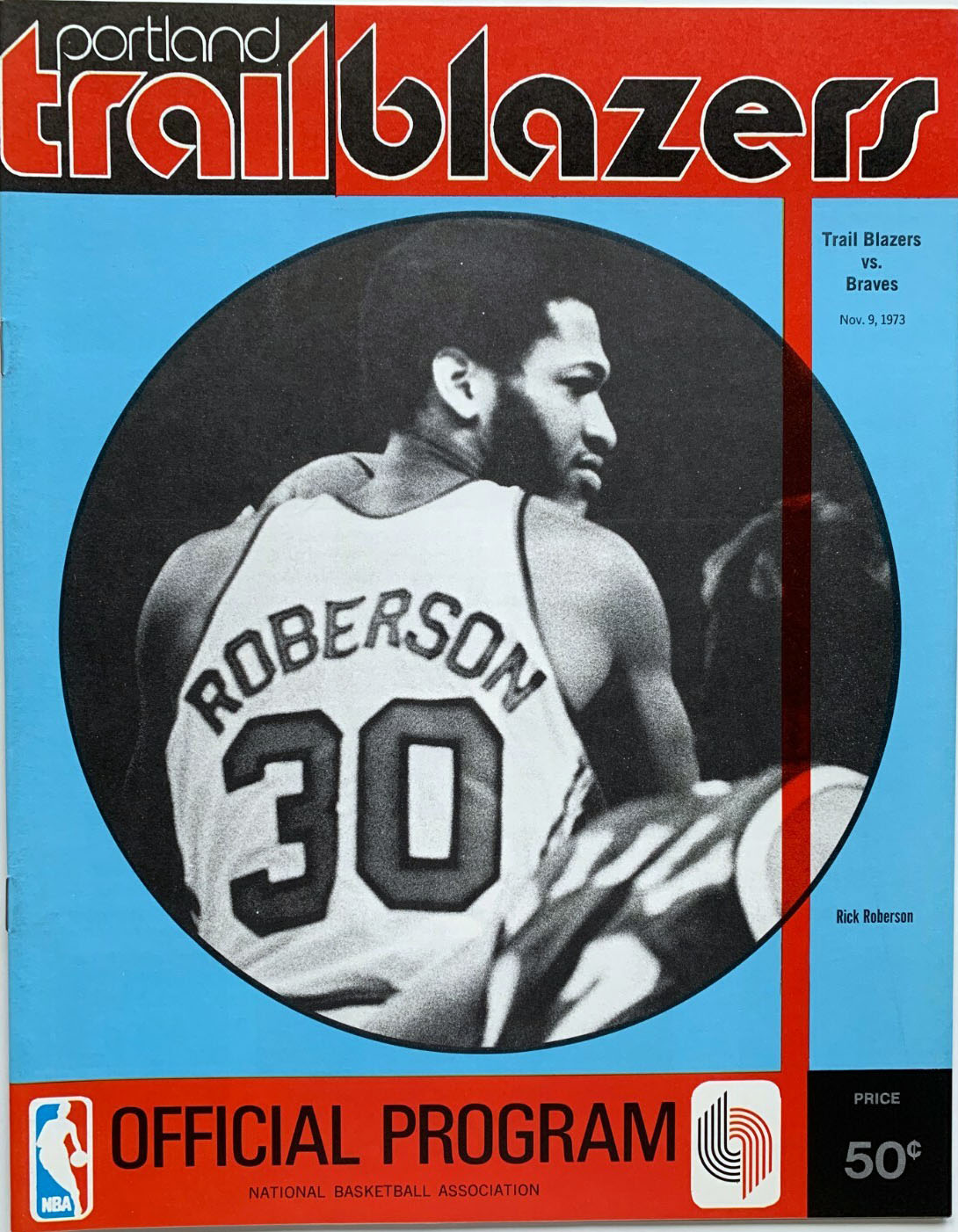 1973-74 Portland Trail Blazers program