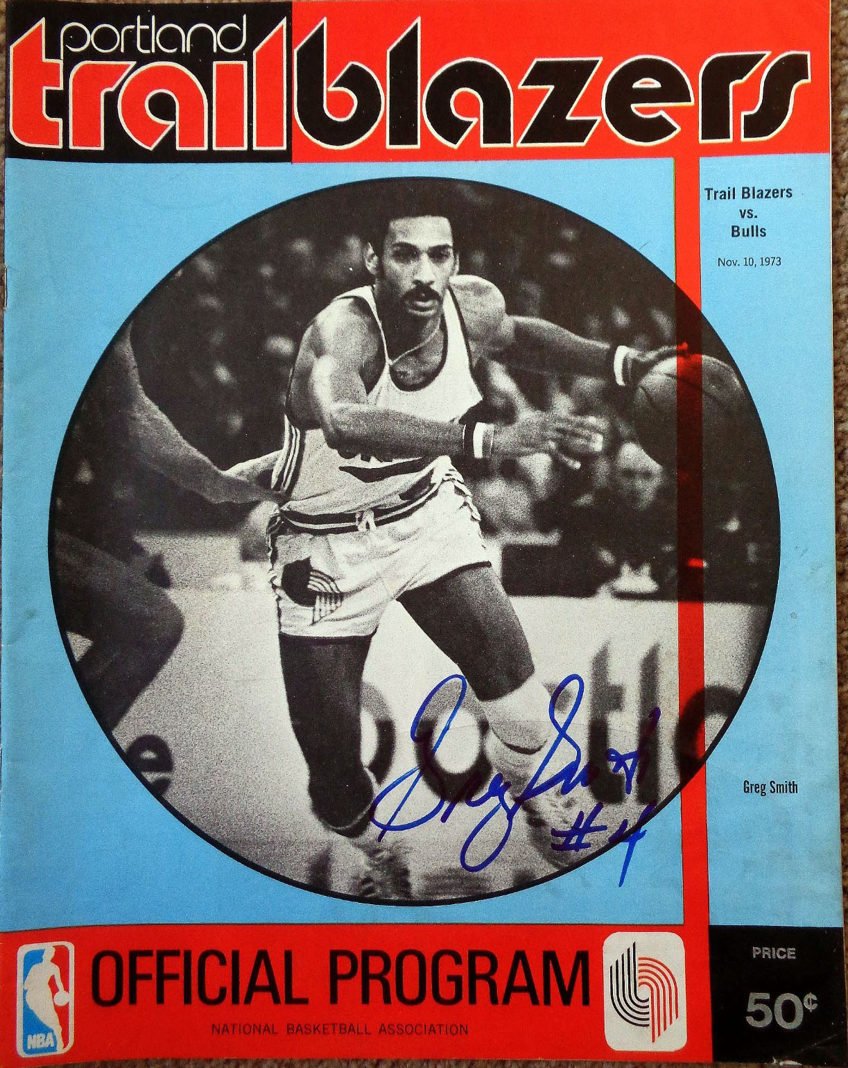1973-74 Portland Trail Blazers program
