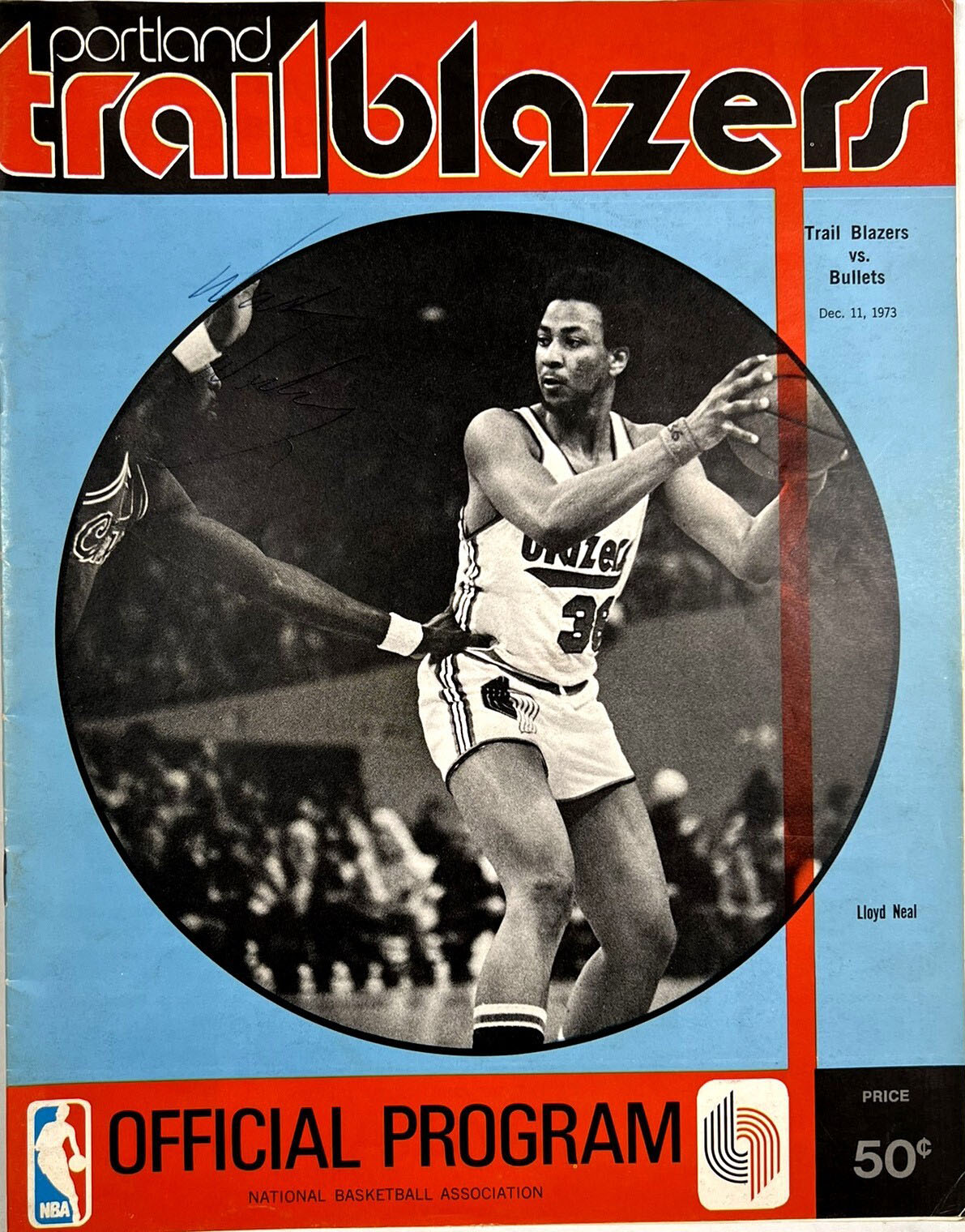 1973-74 Portland Trail Blazers program