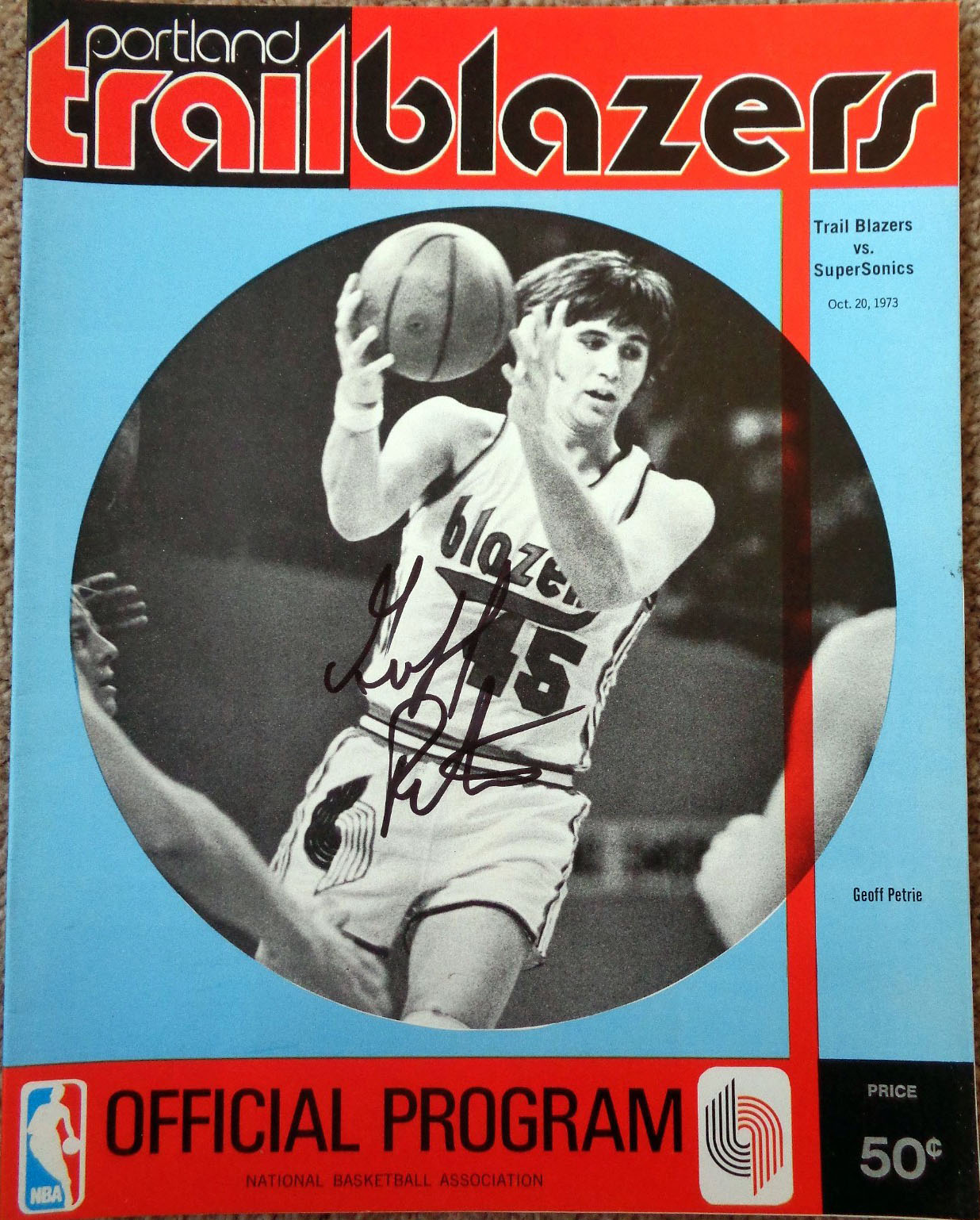 1973-74 Portland Trail Blazers program