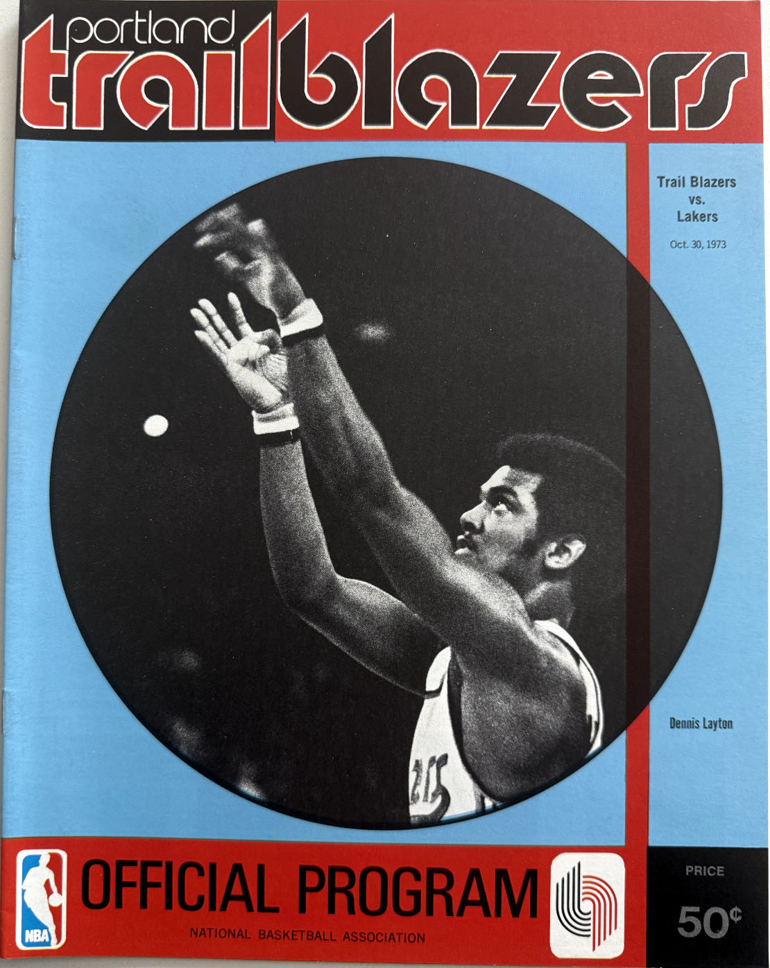 1973-74 Portland Trail Blazers program