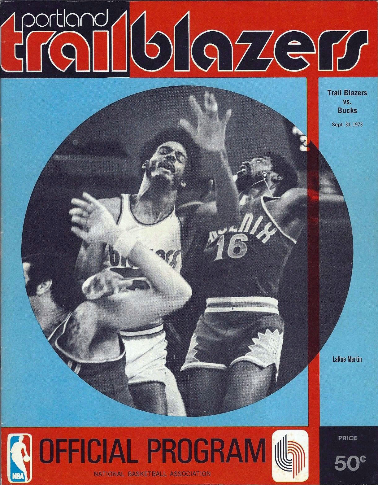 1973-74 Portland Trail Blazers program