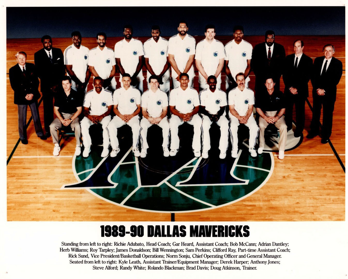 1989-90 Dallas Mavericks Team Photo