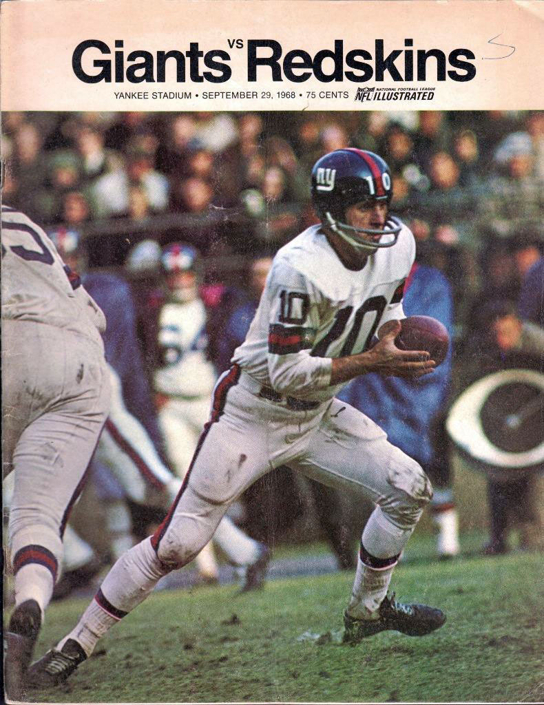 New York Giants vs. Washington Redskins (September 29, 1968)