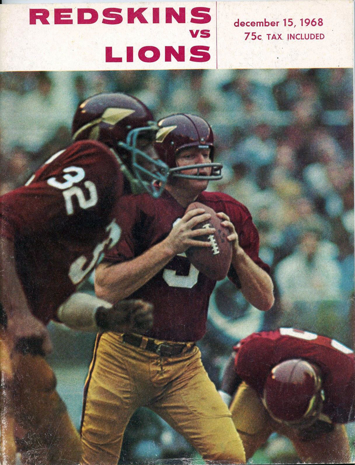 Washington Redskins vs. Detroit Lions (December 15, 1968)