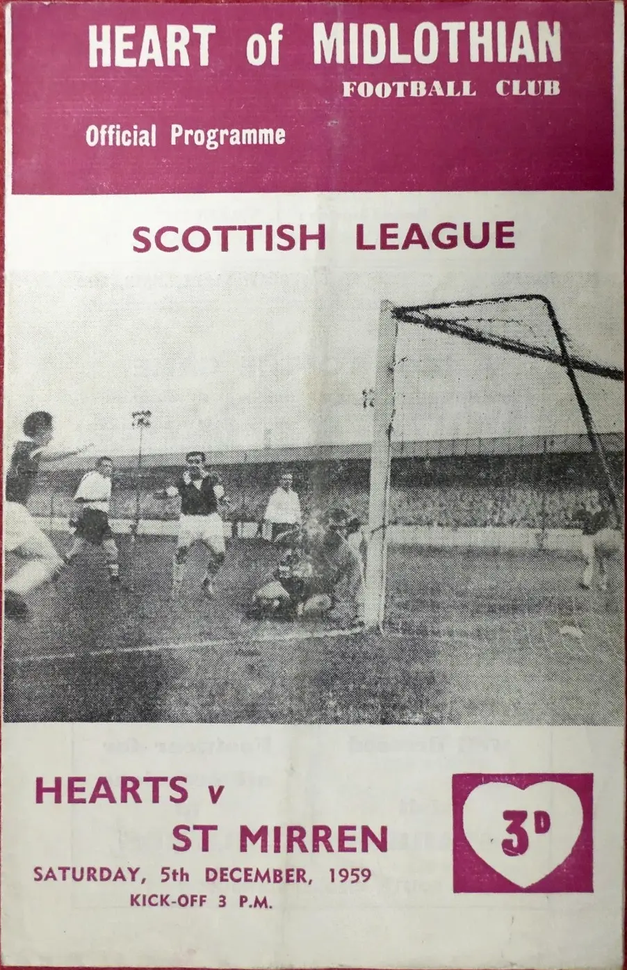 Heart of Midlothian vs. St. Mirren (December 5, 1959)