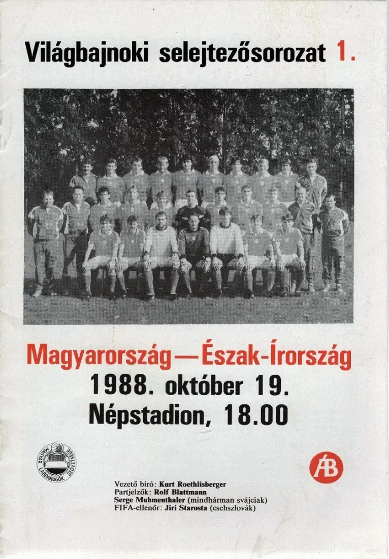Hungary vs. Northern Ireland (October 19, 1988)