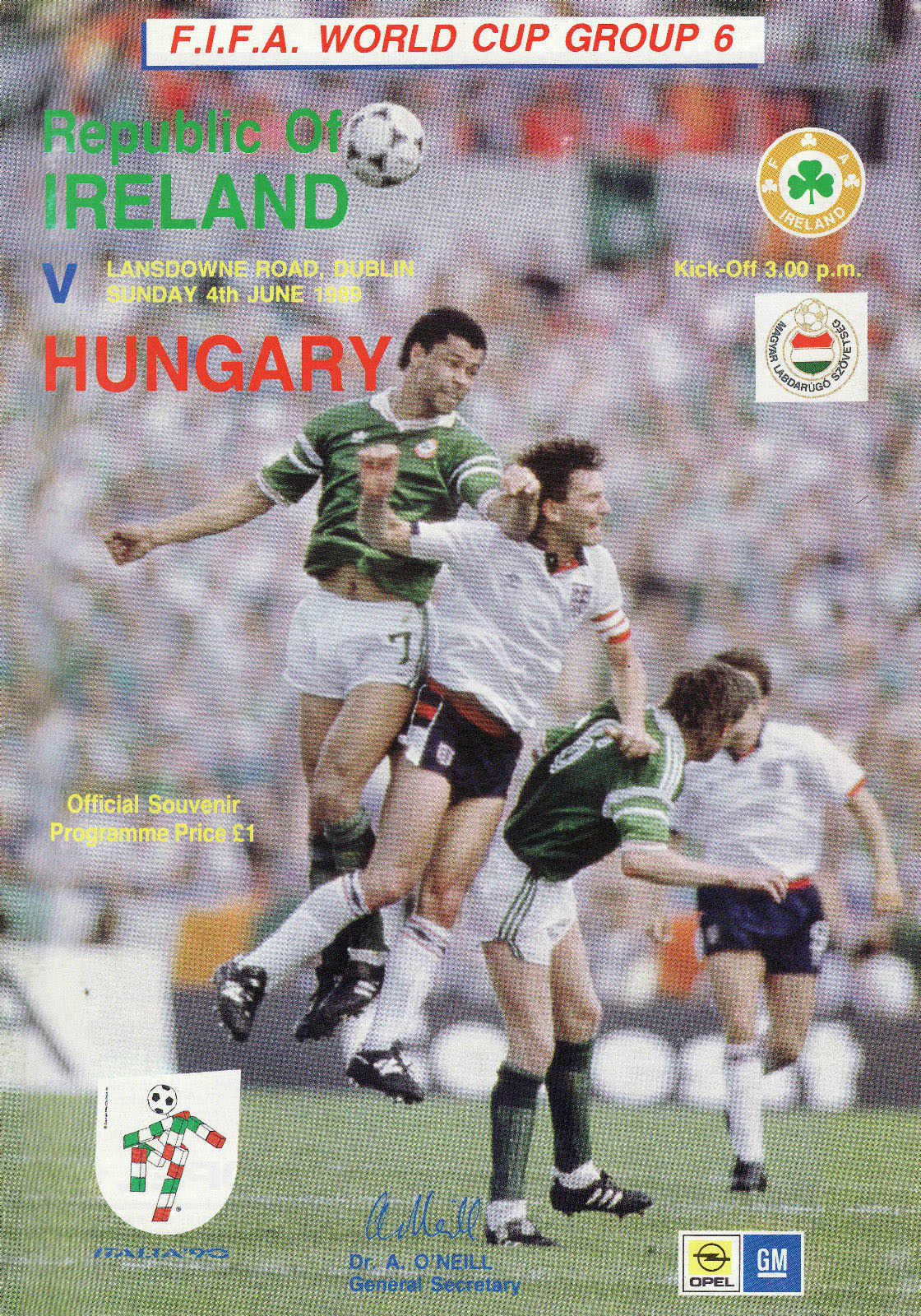 Republic of Ireland vs. Hungary (June 4, 1989)