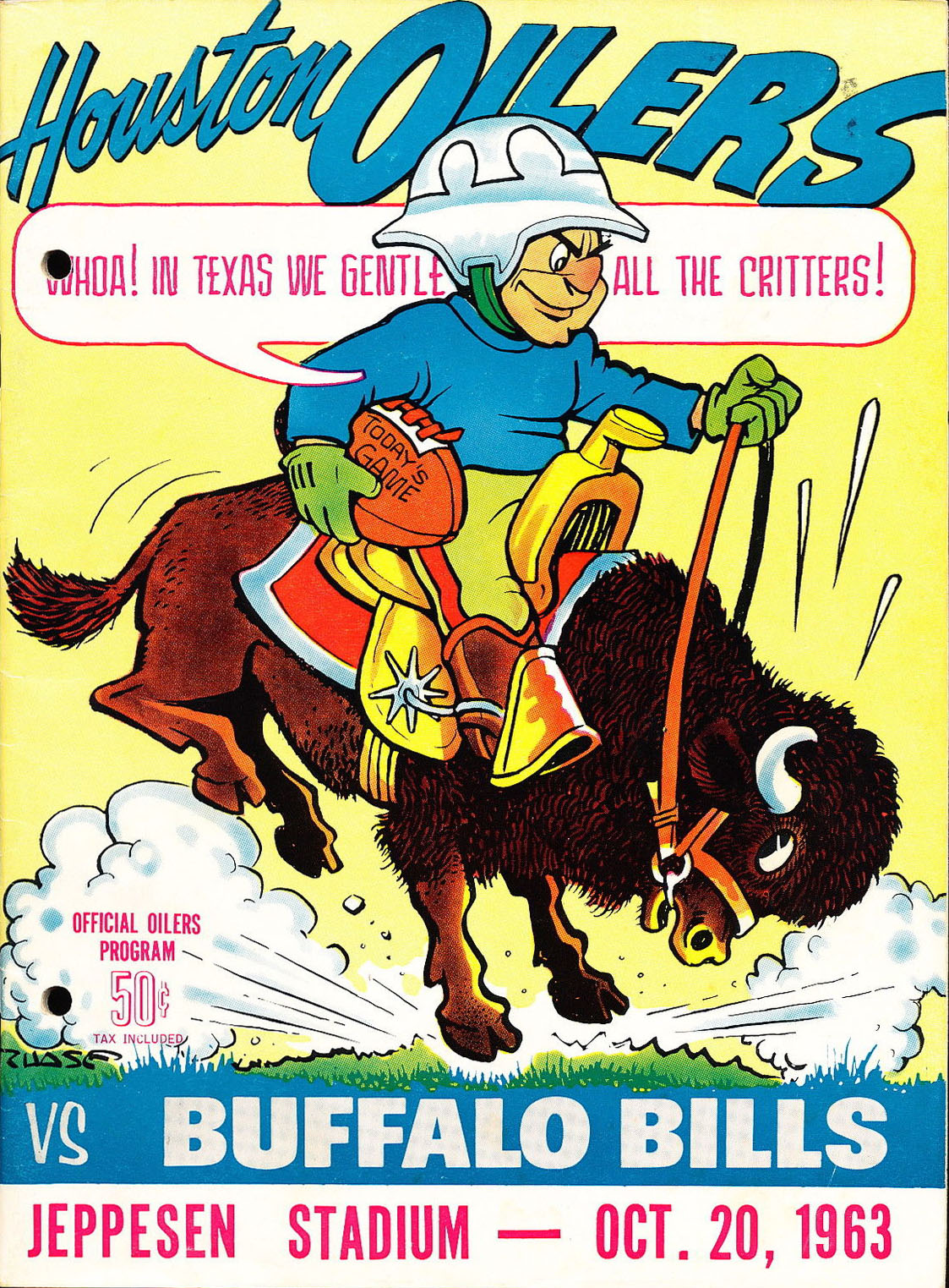 Houston Oilers vs. Buffalo Bills (October 20, 1963)