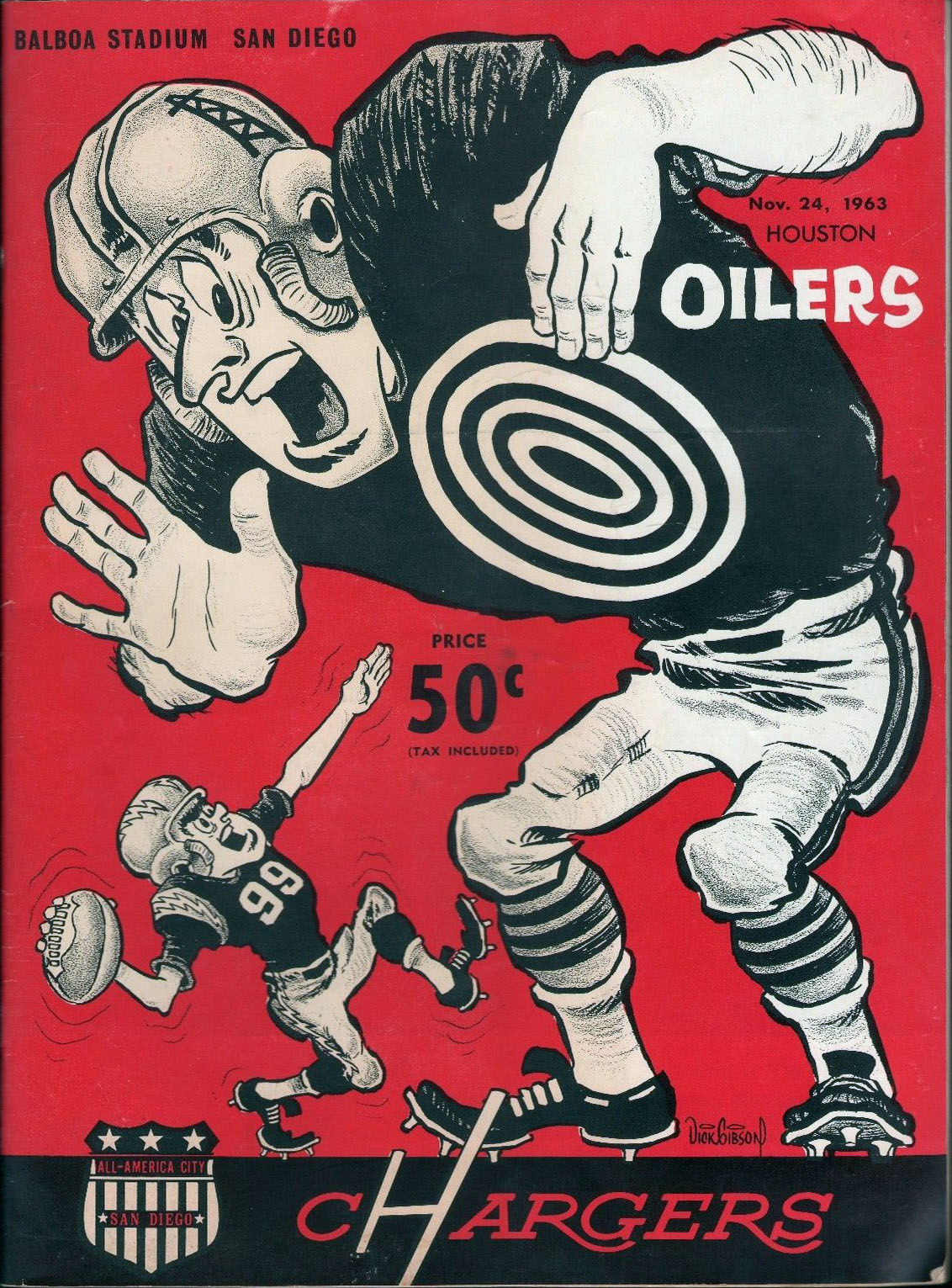San Diego Chargers vs. Houston Oilers (November 24, 1963)