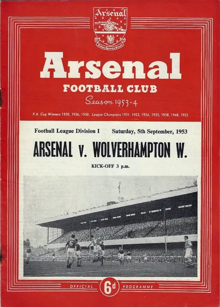 Arsenal vs. Wolverhampton Wanderers (September 5, 1953)