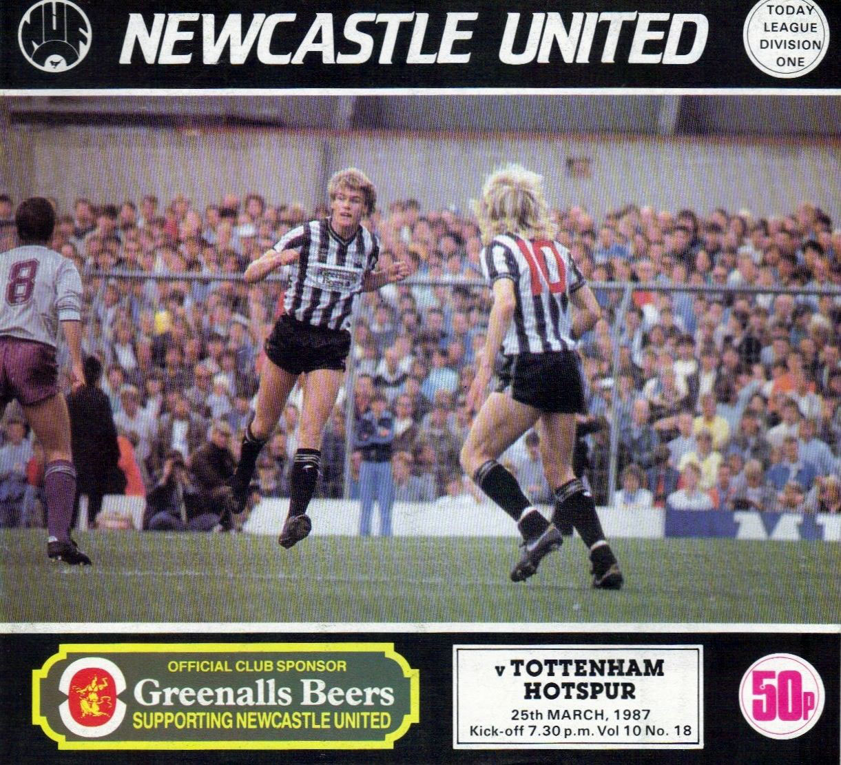 Newcastle United vs. Tottenham Hotspur (March 25, 1987)